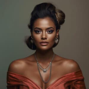 foto de uma mulher com Maquiagem