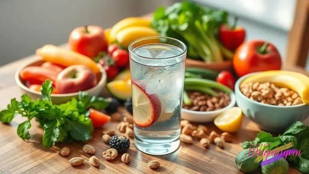 Alimentação e hidratação que influenciam na luminosidade