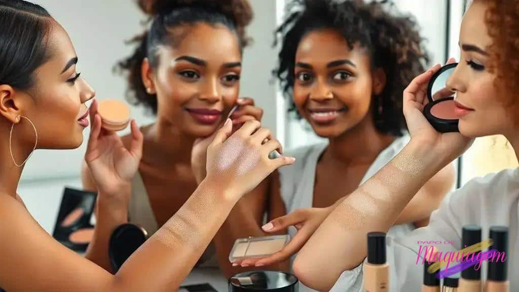 Combinações de cores: harmonizar com base, blush e olhos