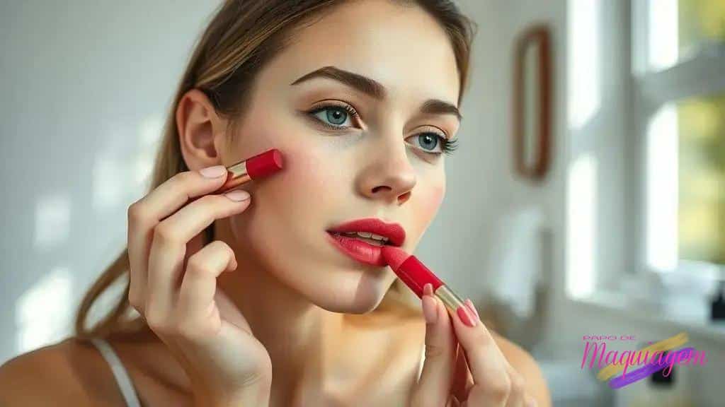 Como reaproveitar batom como blush e dar uma vida nova ao seu make rápido