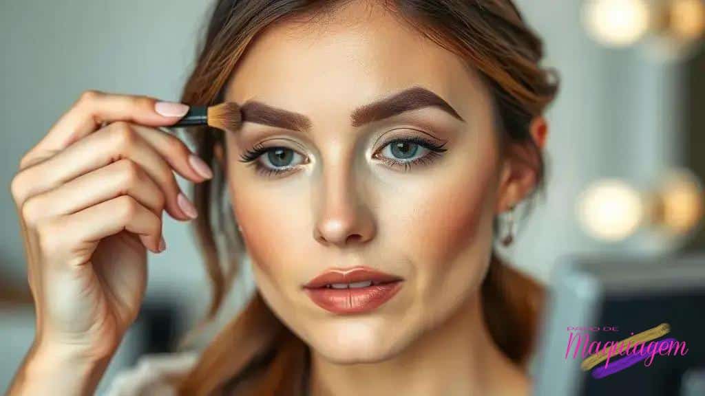 Destaques sutis para olhos e sobrancelhas