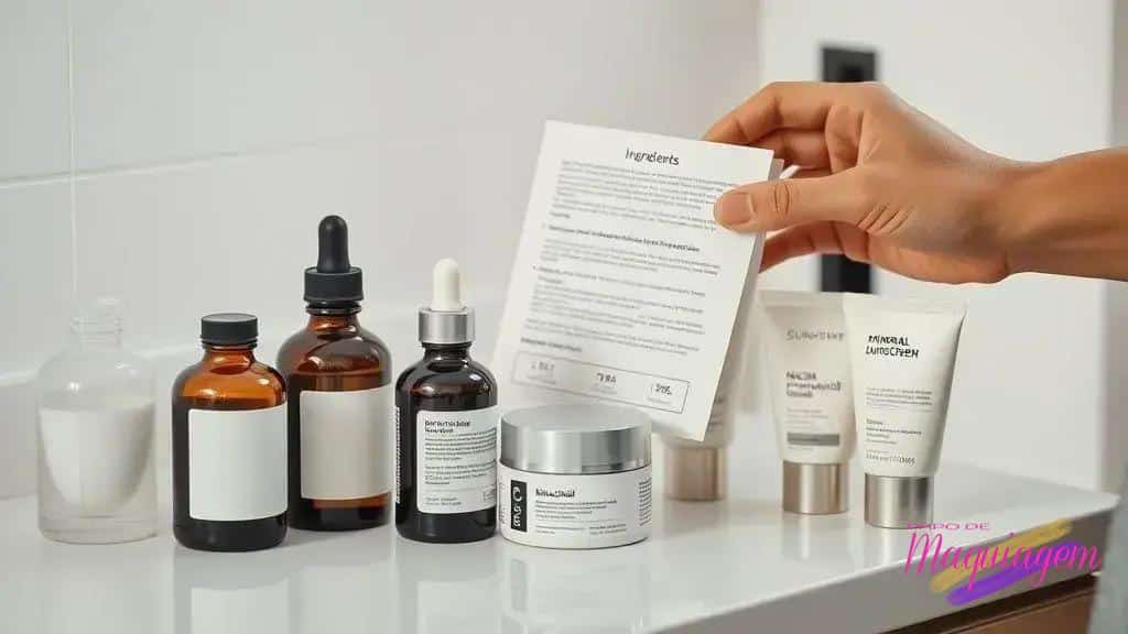 Escolhendo produtos eficazes: ingredientes essenciais e substituições