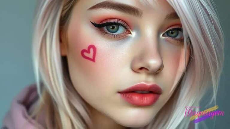Look e-girl na maquiagem; olhos marcantes, blush glow e batom que viraliza