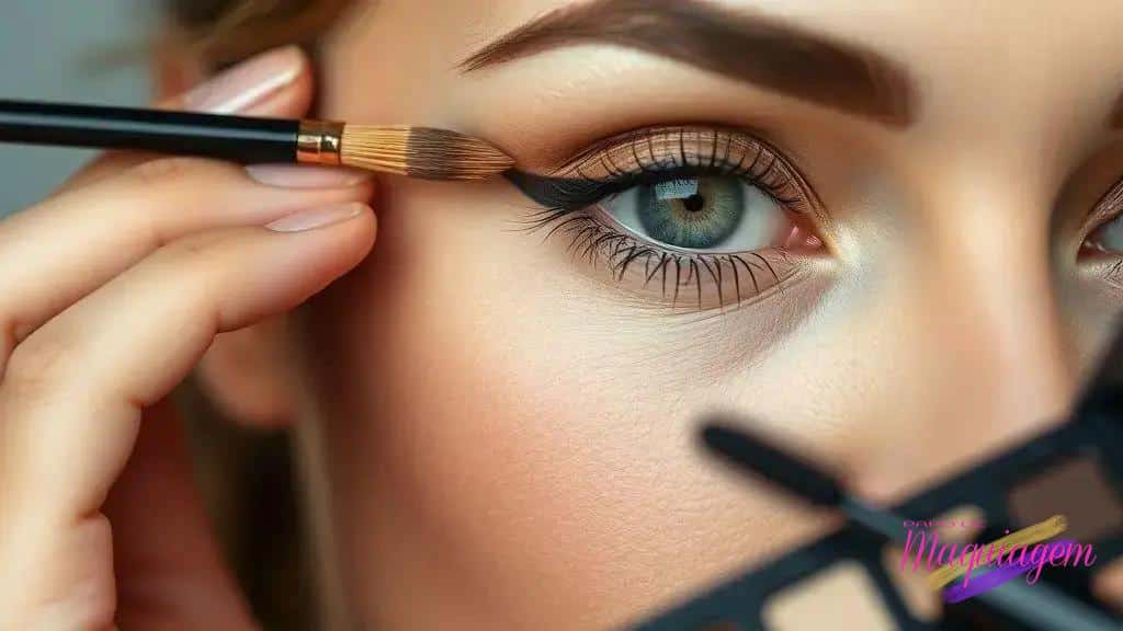 Olhos suaves: sombras, máscara e delineado imperceptível