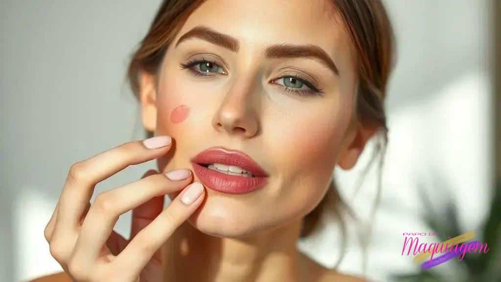 Passo a passo para aplicar batom como blush com segurança