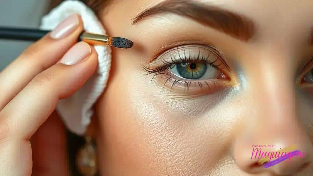 Preparação da pele e dos olhos antes do delineado