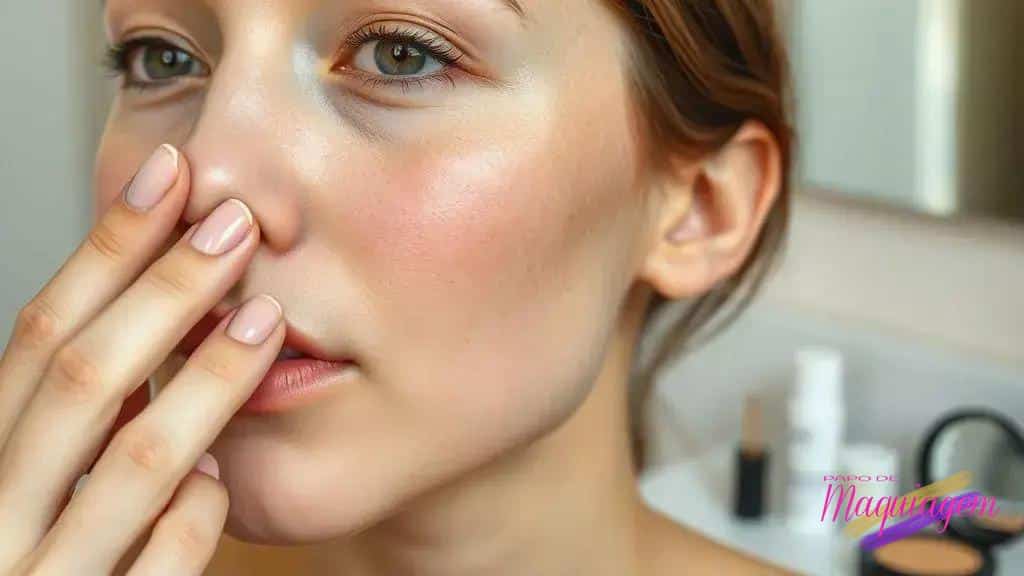 Preparação da pele: primer, base leve e glow natural