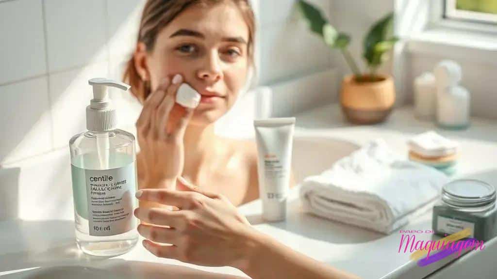 Rotina de cuidados diária para prevenir obstrução dos poros