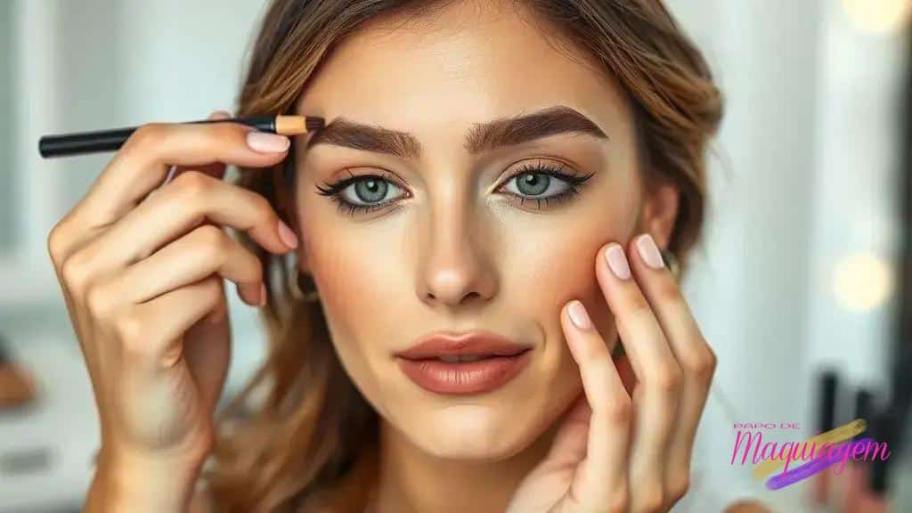 Sobrancelhas e rosto: modelar, blush e contorno natural