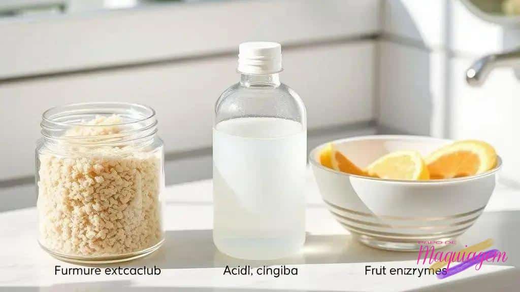 Tipos de esfoliantes: mecânico, químico e enzimático