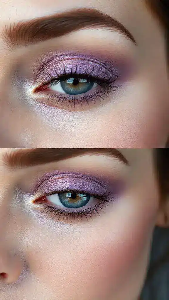 Isso muda seu olhar em 1 minuto: o truque da sombra lilás!