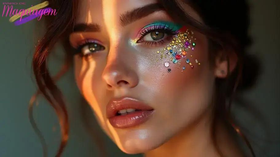 Maquiagem com cristais e pedrarias: dicas para um visual que brilha e encanta