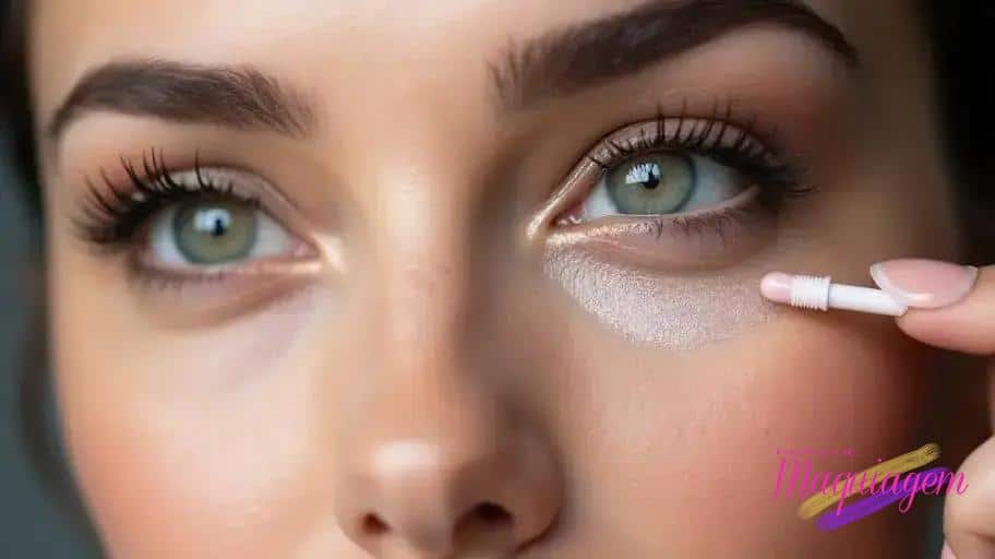 Truque do gloss por cima da sombra; brilho molhado instantâneo e duradouro