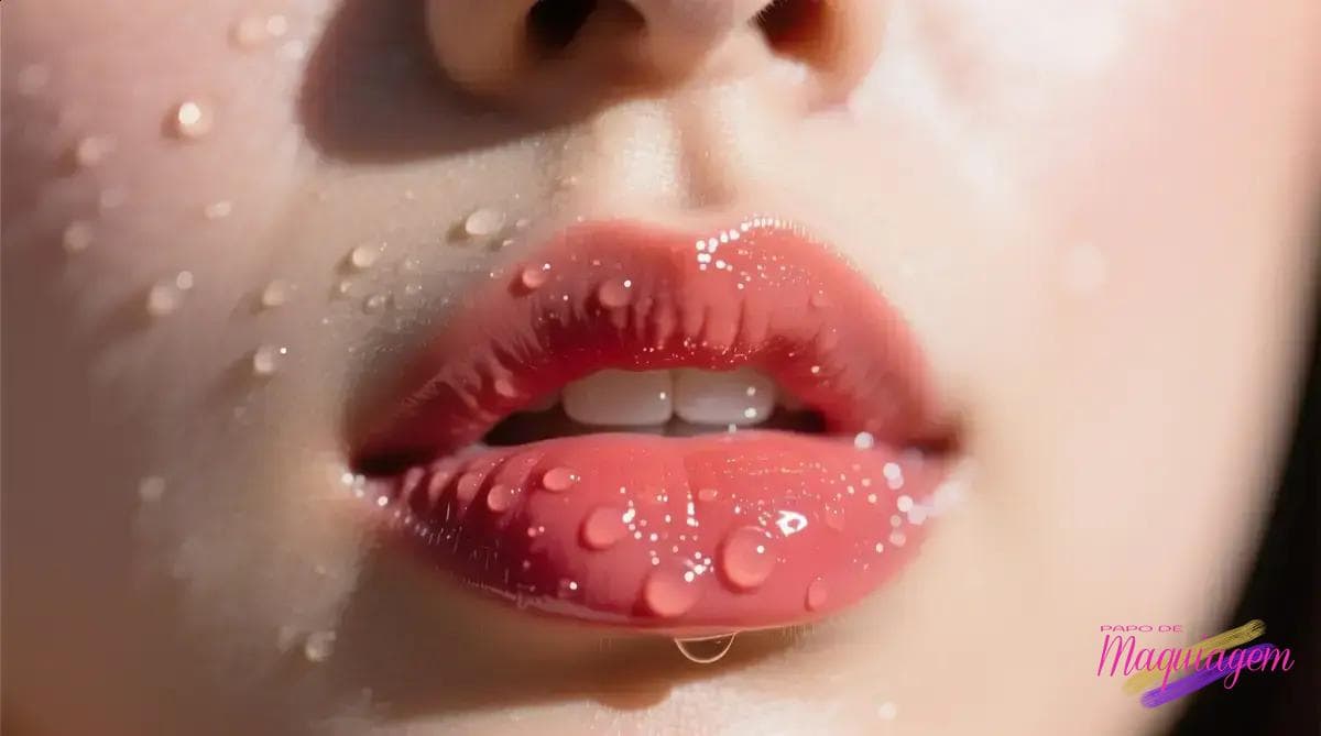 Truque para deixar os lábios mais macios com maquiagem: brilho duradouro e toque suave