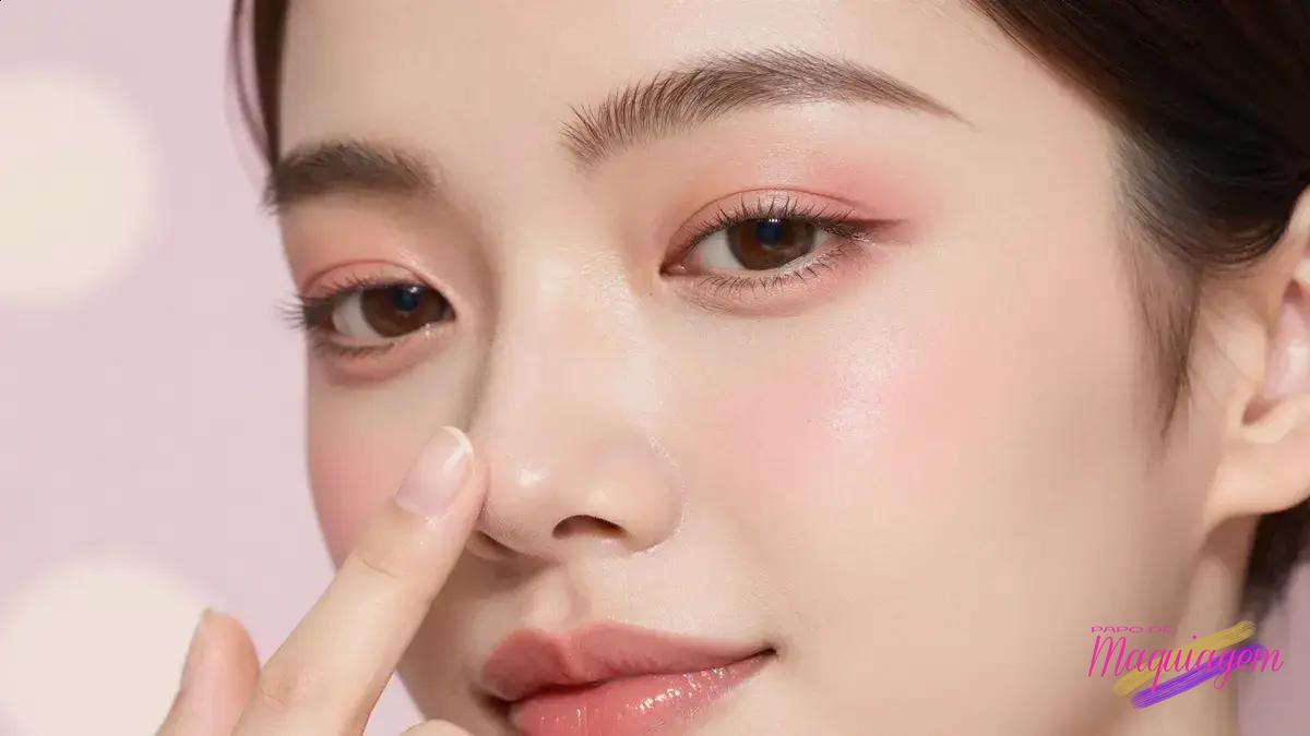 Make com blush aplicado no nariz: descubra o segredo para um visual natural e radiante