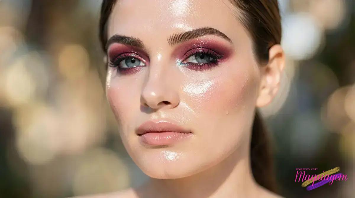 Maquiagem com efeito molhado: segredos para um look fresco e radiante hoje