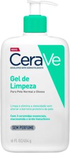 CeraVe, Gel de Limpeza Facial para Pele Oleosa, com Ácido Hialurônico e Niacinamida