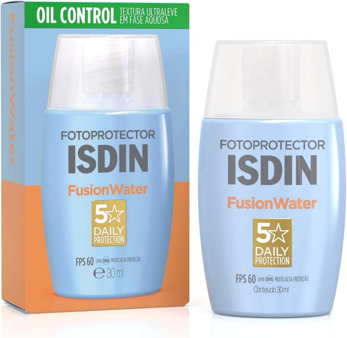 Isdin Protetor Solar Facial Fusion Water 5 Stars 30ml