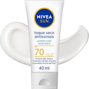 Nivea SUN Protetor Solar Facial Toque Seco Antissinais FPS 70 40ml