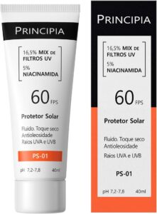 Principia Protetor Solar 16,5% Mix de Filtros UV + 5% Niacinamida FPS 60 Principia Skincare PS-01