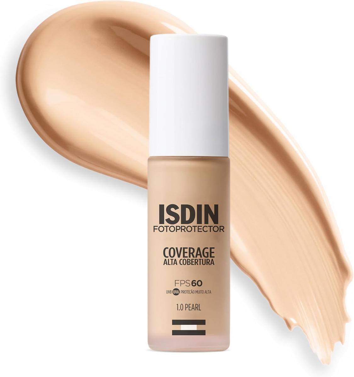 Isdin Protetor Solar Facial de Alta Cobertura Coverage 1.0 Pearl FPS 60 30g