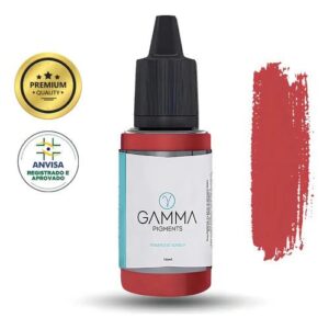 Gamma Pigments Micropigmentação Pigmento Lábios Blush Vermelho Vibrante Gamma Pigments 15ml