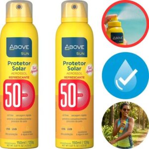 Kit 2 Filtro Solar Protetor Above Fator 50 FPS Spray 150ml