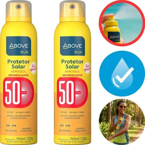 Kit 2 Filtro Solar Protetor Above Fator 50 FPS Spray 150ml