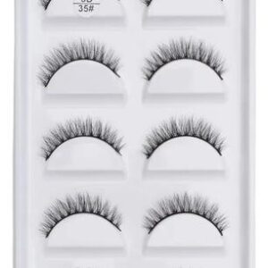 Lash Glam Cartela com 5 Pares de Cilios Postiços Naturais Modelo