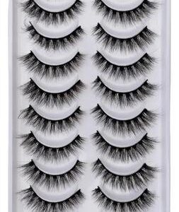 Lash Glam Cartela com 10 Pares de Cilios Postiços Naturais Modelo E08